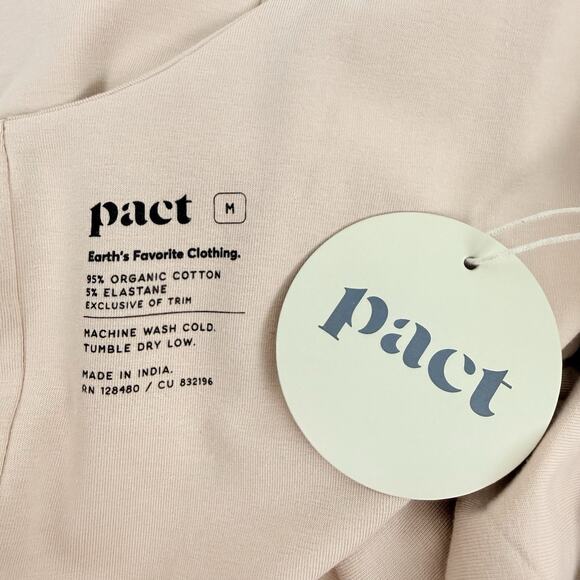 Pact Everyday Tank Bodysuit Organic Cotton Medium Beige Sustainable Minimalist - Picture 10 of 14